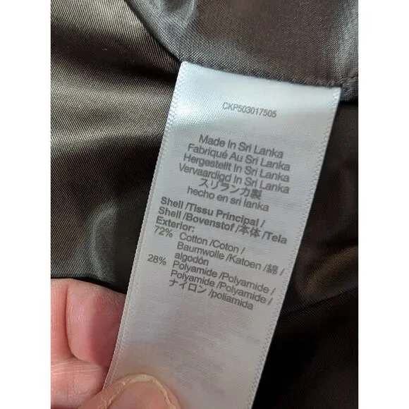 Madewell Waxed Cotton Barn Jacket Corduroy Collar Utility Coat Olive XL NWT - Picture 11 of 16